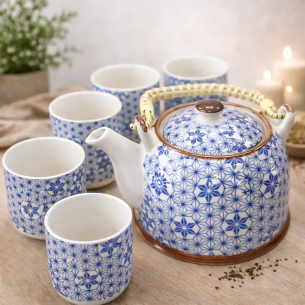 Blue Star Teapot Set