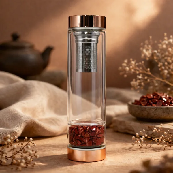 Ritual Crystal Infuser Bottle (Red Jasper)
