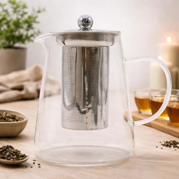 Flask Glass Infuser Teapot (950ml)