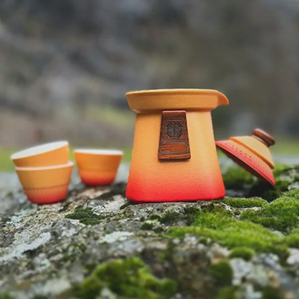 Ritual Teapot Set - Orange